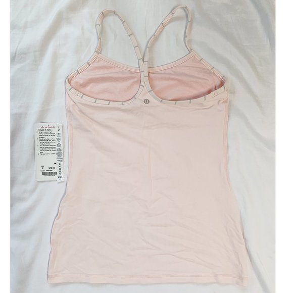 Lululemon Power Y tank Pretty Pink / Slalom Stripe Pretty Pink size 8 - Picture 4 of 9